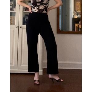 St John Knits Vintage Black Stretch Knit Pants/Trousers Size 8 Medium